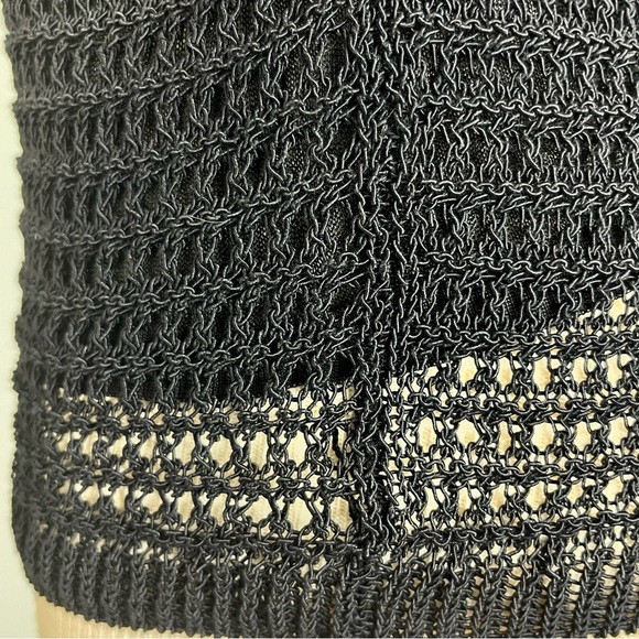 Vince Crochet Tank Top Womens Small in Black - Picture 9 of 12